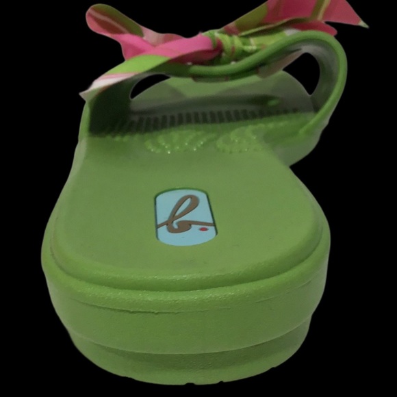 NEW OKAb (OKA-BEE) Okabashi Madison Slides, KeeWee Green with Bow, Size: Medium - Picture 4 of 11